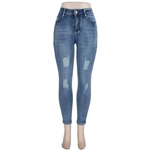 Distressed Stretch Skinny Jeans- Form Fitting